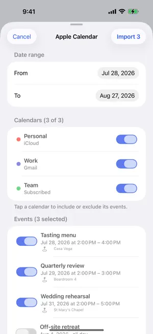 Crew Sheet: Wedding Timeline screenshot 4