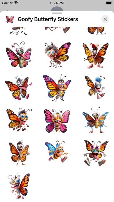 Goofy Butterfly Stickers Screenshot