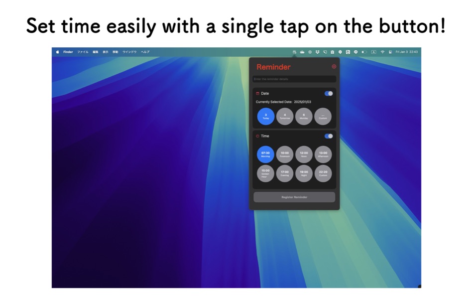 #5. Fast Reminder for Menubar (macOS) By: SUMMERBANANA