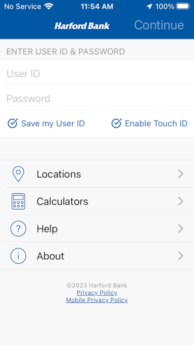 Harford Bank Screenshot