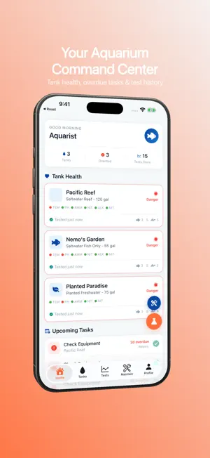 Aquarium Water Tracker - Reef screenshot 1