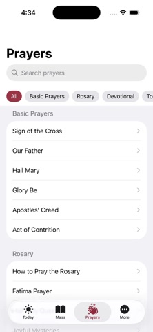 The Daily Mass iPhone screenshot