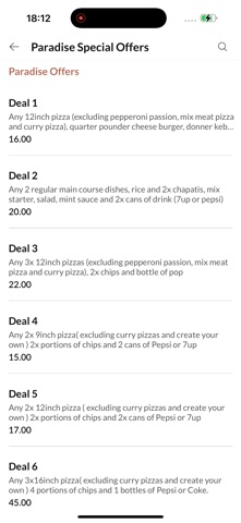 Paradise Takeaway Huddersfield app screenshot 3