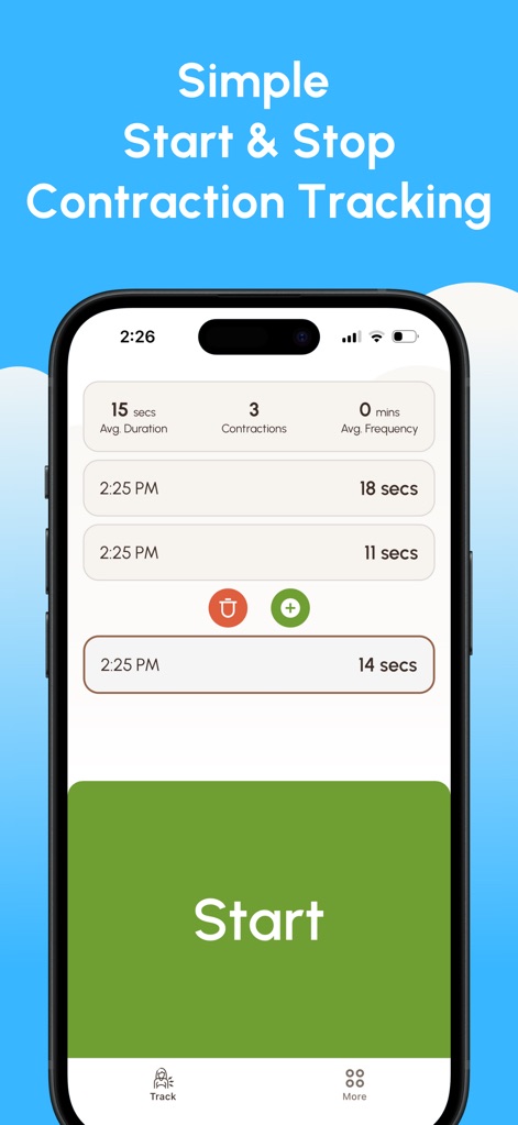 Contraction Timer Tracker - Medical App | MWM