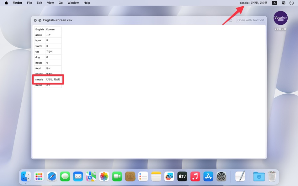 #3. VocaBar - MenuBar Word App (macOS) By: Academica.kr