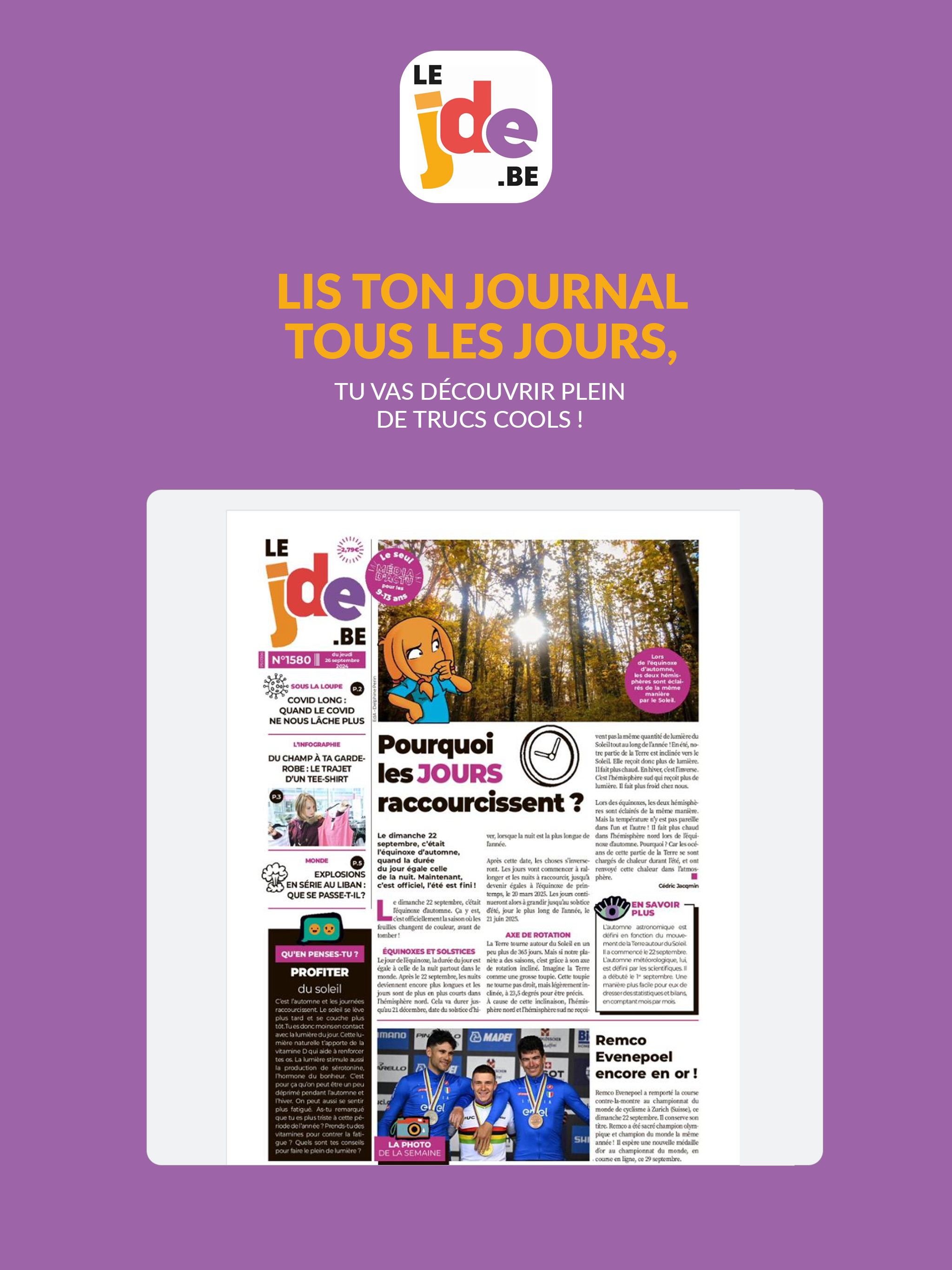 Le JDE, l’actu dédiée aux 9-13 screenshot 5