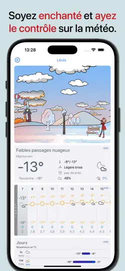 Capture d'écran de Cartoon Météo: Plaisir& Précis sur iPhone 2