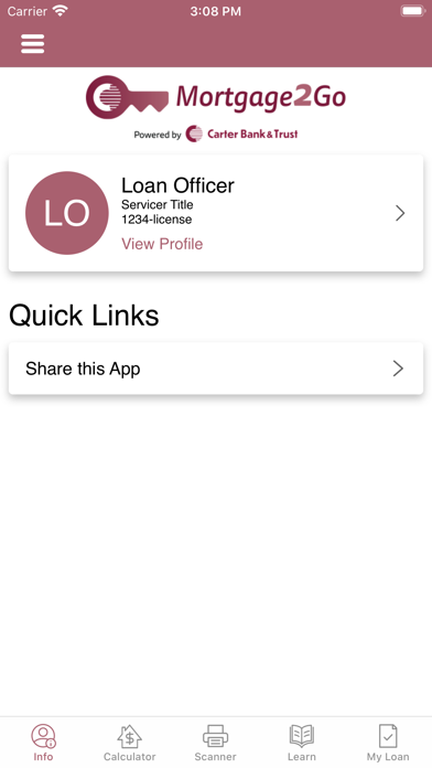 Mortgage2Go by Carter Bank Screenshot