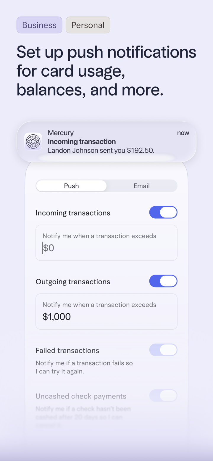 Mercury | Bank Differently screenshot 7