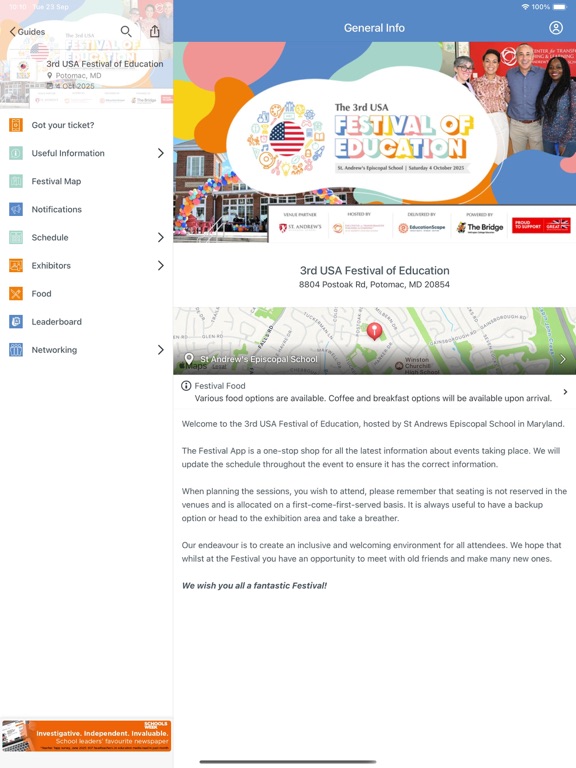 Festival of Education app screenshot
