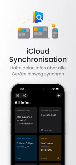 Screenshot von Infoplane: Kurznotizen-Manager auf dem iPhone 3