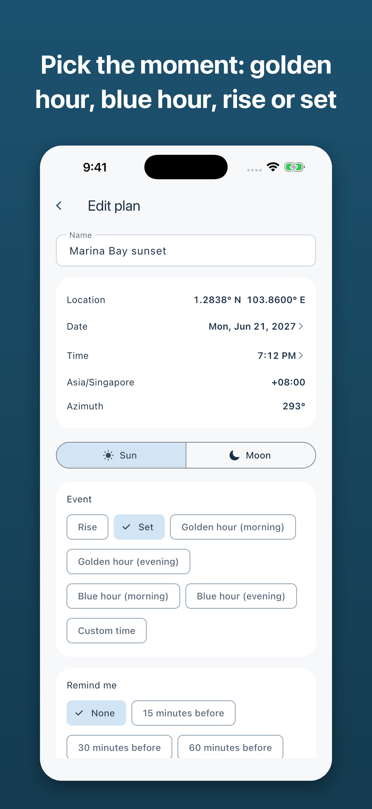 Screenshot 2 of Golden Hour: Sun Moon Planner