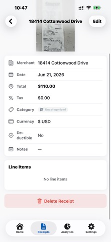 Receipt Keeper - Expense Track iPhone screenshot