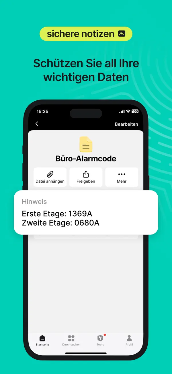 NordPass iPhone App Screenshot 6 – Produktivität