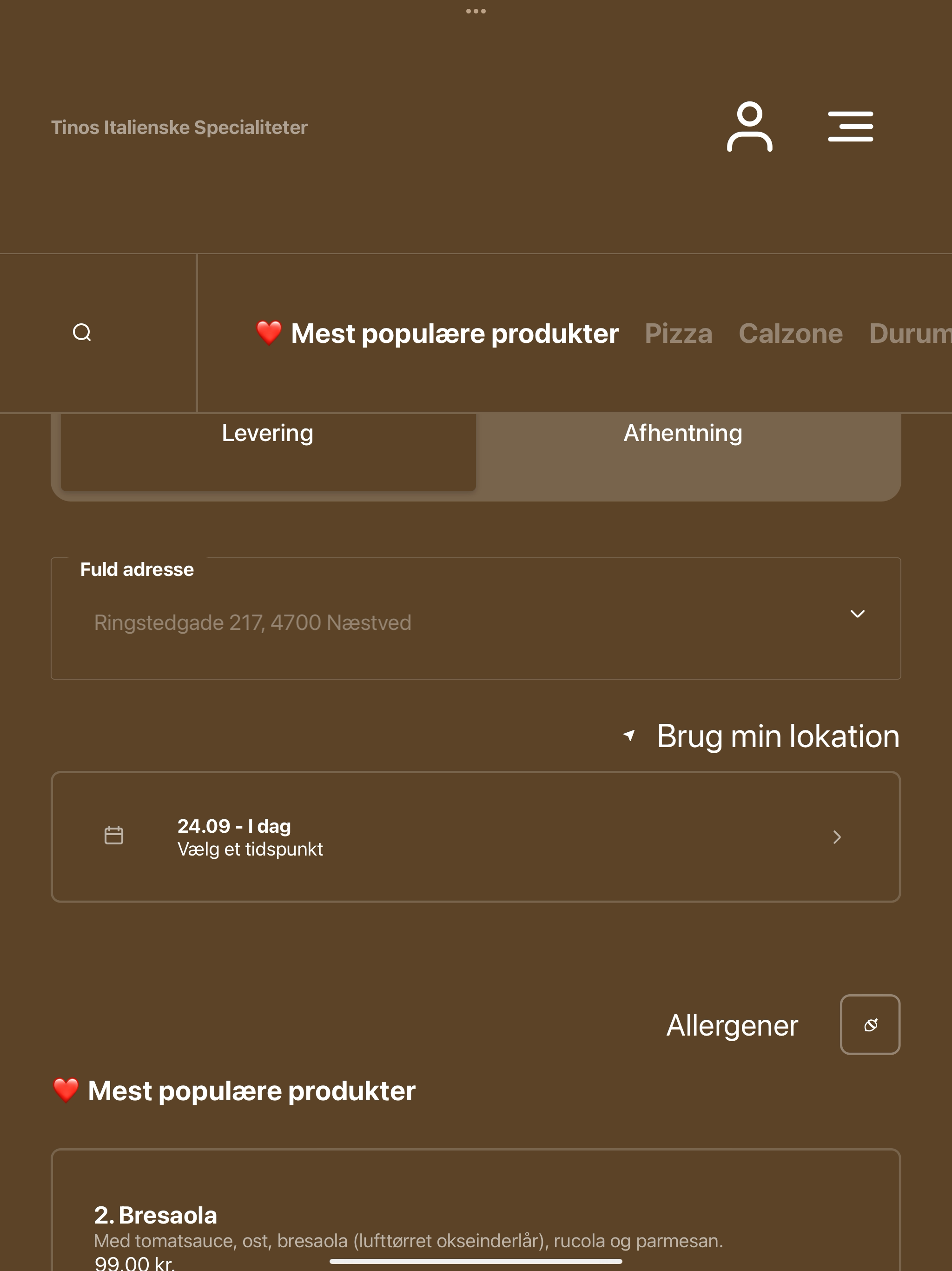 Tinos Italienske Specialiteter screenshot 7
