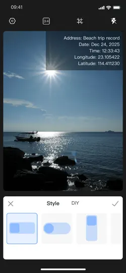 Captura de pantalla de Timestamp Camera - en iPhone 5