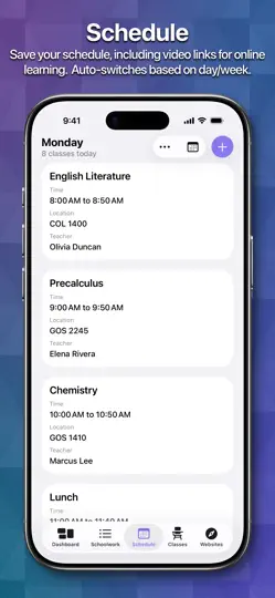 Captura de pantalla de School Assistant – Planner en iPhone 5
