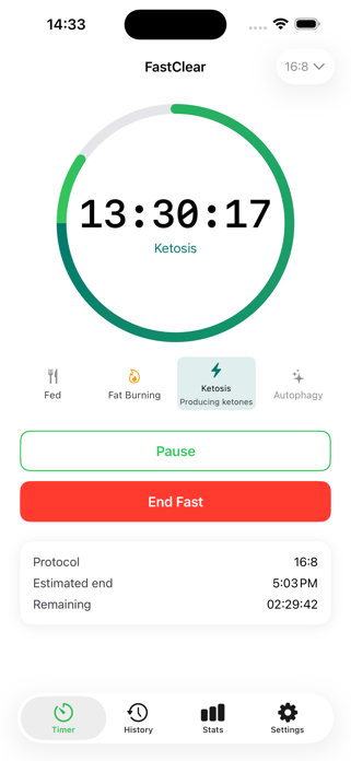 Fasting Timer: FastClear Screenshot 1 of 3
