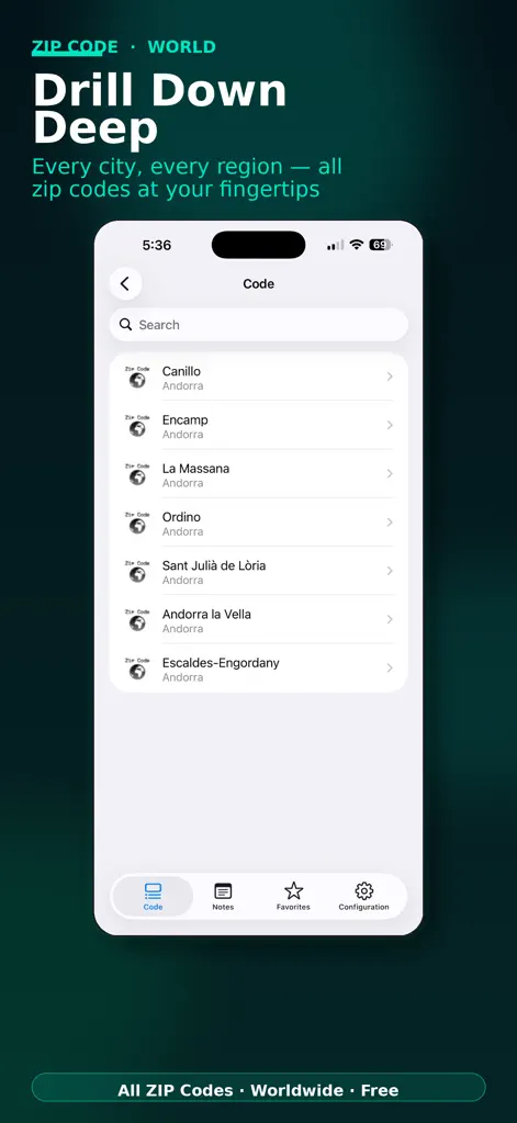 World Postal Zip Codes ePost - Reference App | MWM