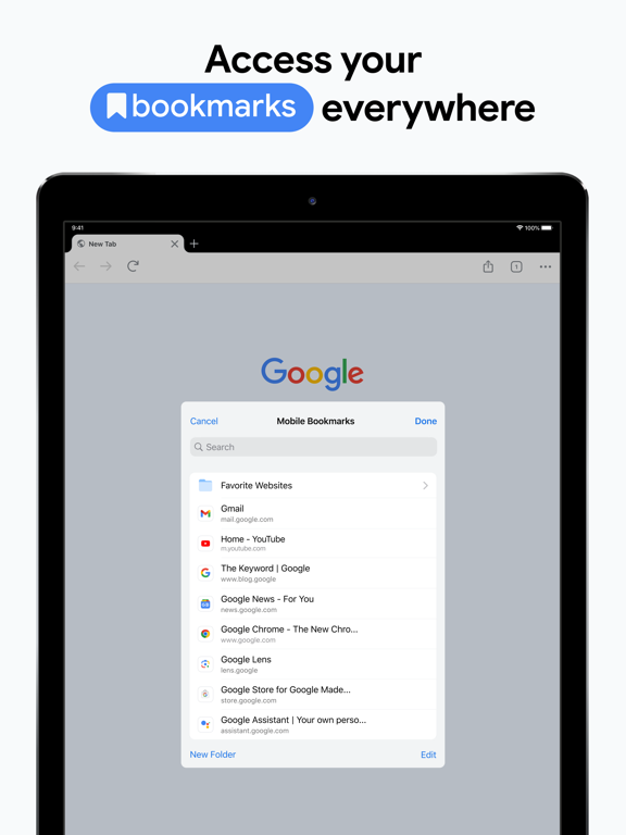 Google Chrome iPad screenshot 8 - Utilities app