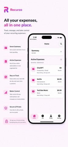 Recurzo – Subscription Tracker Screenshot 4 of 8
