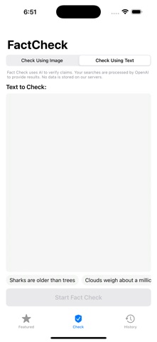 FactCheck - AI Fact Checker iPhone screenshot