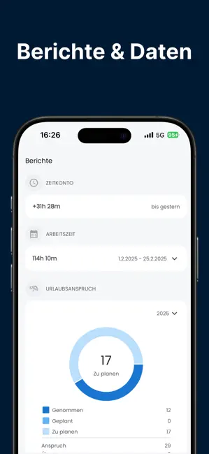Crewmeister Zeiterfassung iPhone screenshot 3