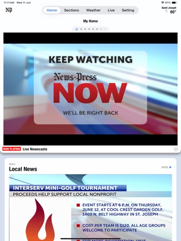 St. Joseph News-Press NOW iPad screenshot