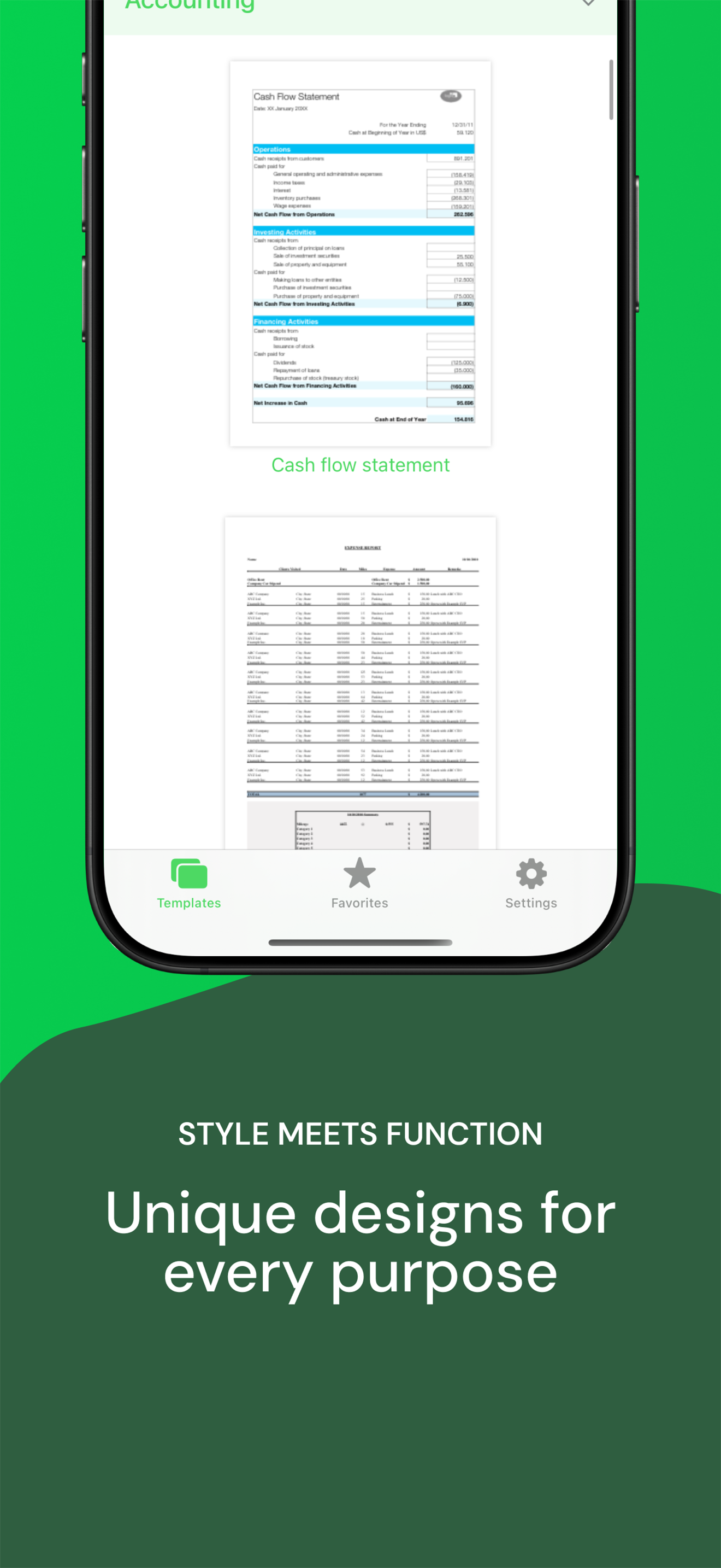 Templates for Excel Pro screenshot 3