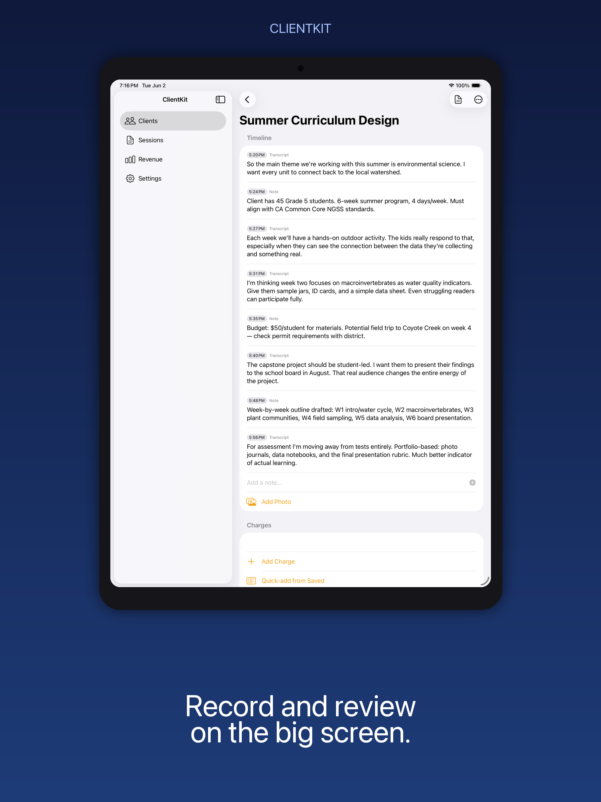 ClientKit: Session & Invoice screenshot 9