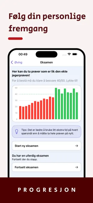 Jegertentamen screenshot 2
