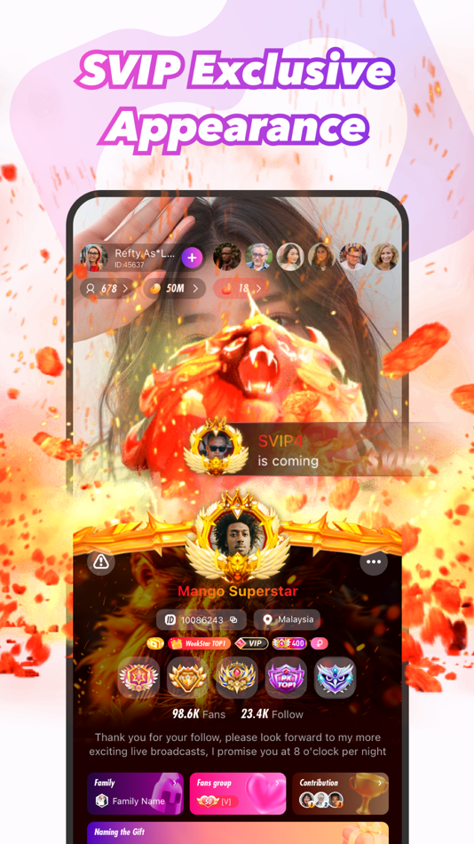 #3. Mango Live-Live Stream (iOS) 由: APPXYZ MOBILE COMPANY LIMITED