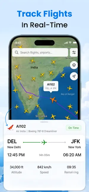 FLITx・Live Flight Tracker Map screenshot 2