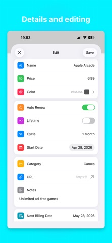 SubBill - Subscription Bill Screenshot 2 of 7