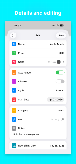 SubBill - Subscription Bill Screenshot 2 of 7