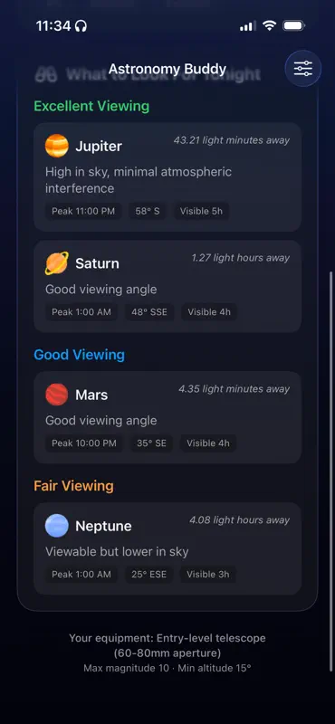 Astronomy Buddy screenshot 2 of 9