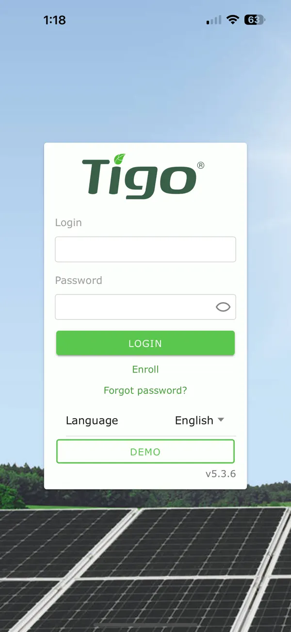 Screenshot #1 pour Tigo Energy Intelligence