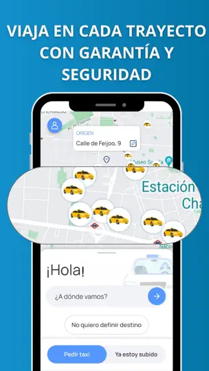 Captura de pantalla de PideTaxi-Pedir Taxi En España en iPhone 4