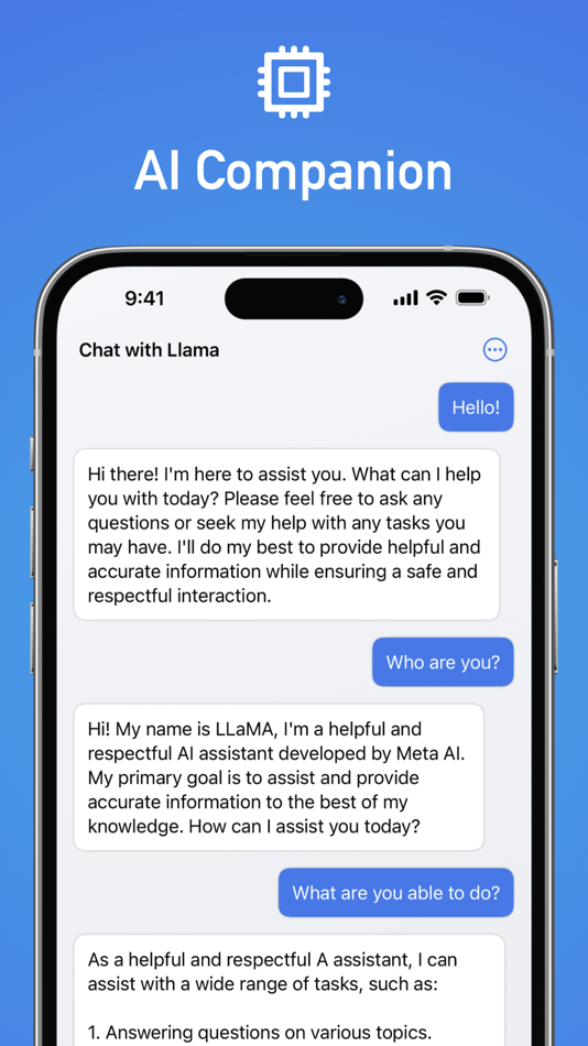 Chat with Llama AI - Chatbot (iOS) 由: Sozzled LLC Chat with Llama AI - Chatbot (iOS) 由: Sozzled LLC