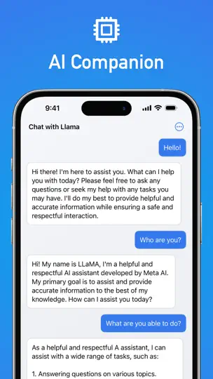 Скриншот Chat With Llama AI - Chatbot на iPhone 1