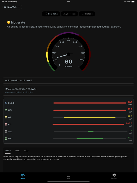 Screenshot #4 pour Air Quality PM2.5 & AQI Map