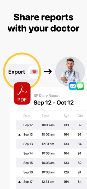 Blood pressure app+ screenshot 3 of 3