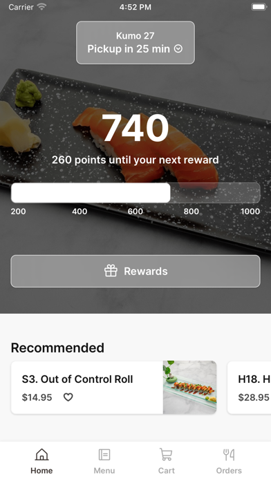 Kumo 27 iPhone screenshot 1 - Food & Drink app
