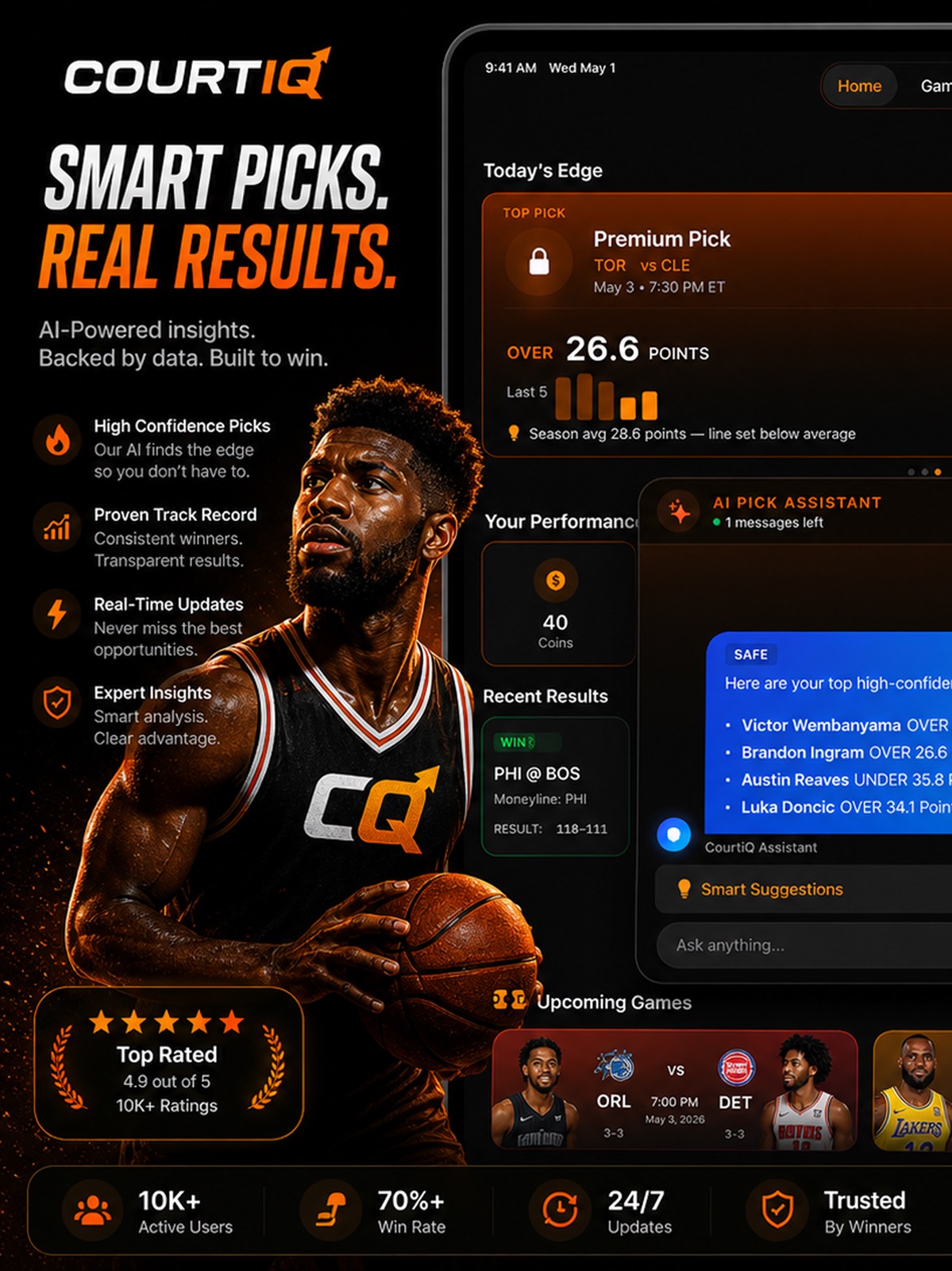 Ai Sports & NBA Tips: CourtIQ ipad screenshot 3