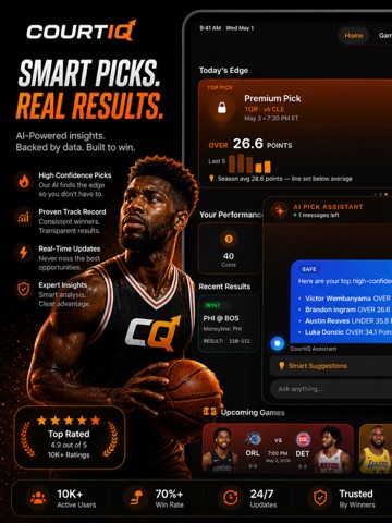 Ai Sports & NBA Tips: CourtIQ iPad screenshot