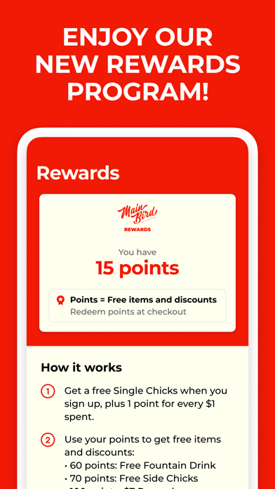 Main Bird Hot Chicken App Screenshot