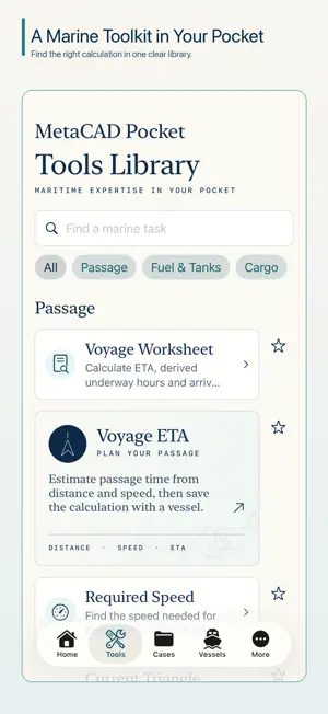 MetaCAD Pocket: Marine Tools screenshot 1