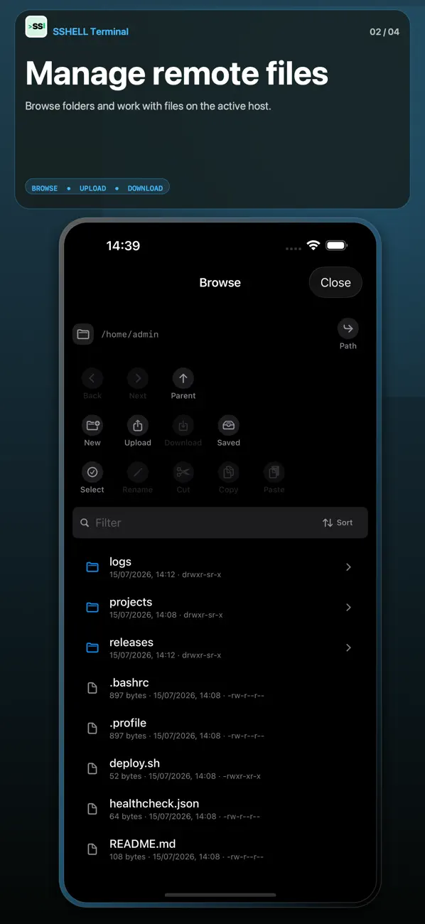 Screenshot #2 pour SSHELL Terminal