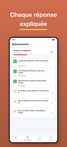 QCM Capacité Transport iPhone screenshot