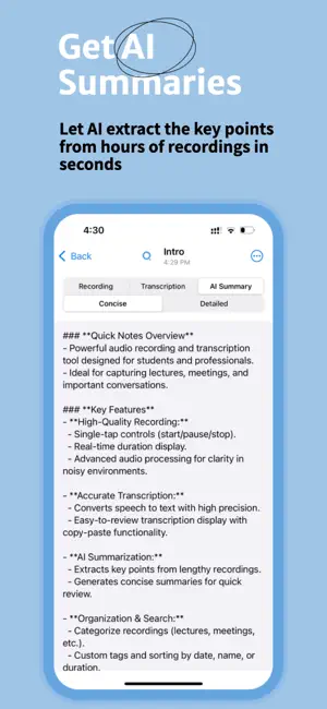 QuickNotes AI Lecture Recorder screenshot 3